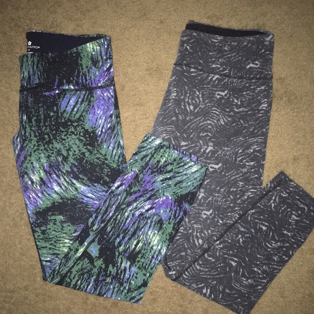 2 PAIR - Tuff Athletics full length leggings